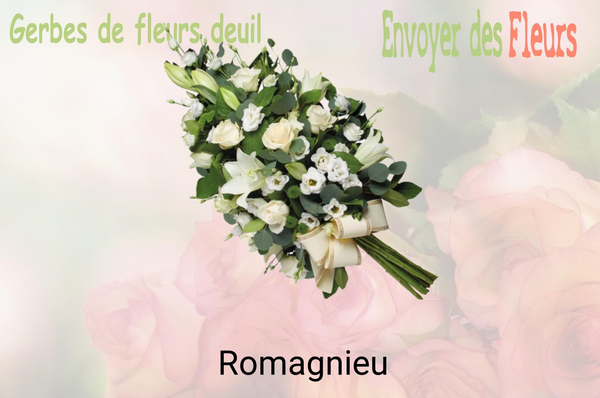 Gerbe de fleurs de deuil livrée à Romagnieu